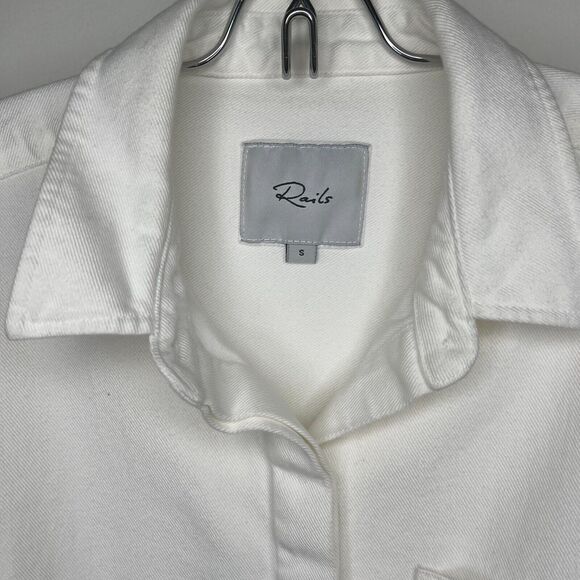 Rails Ames Belted White Long Sleeve Dress Belted with Pocket Size Small - Picture 4 of 4
